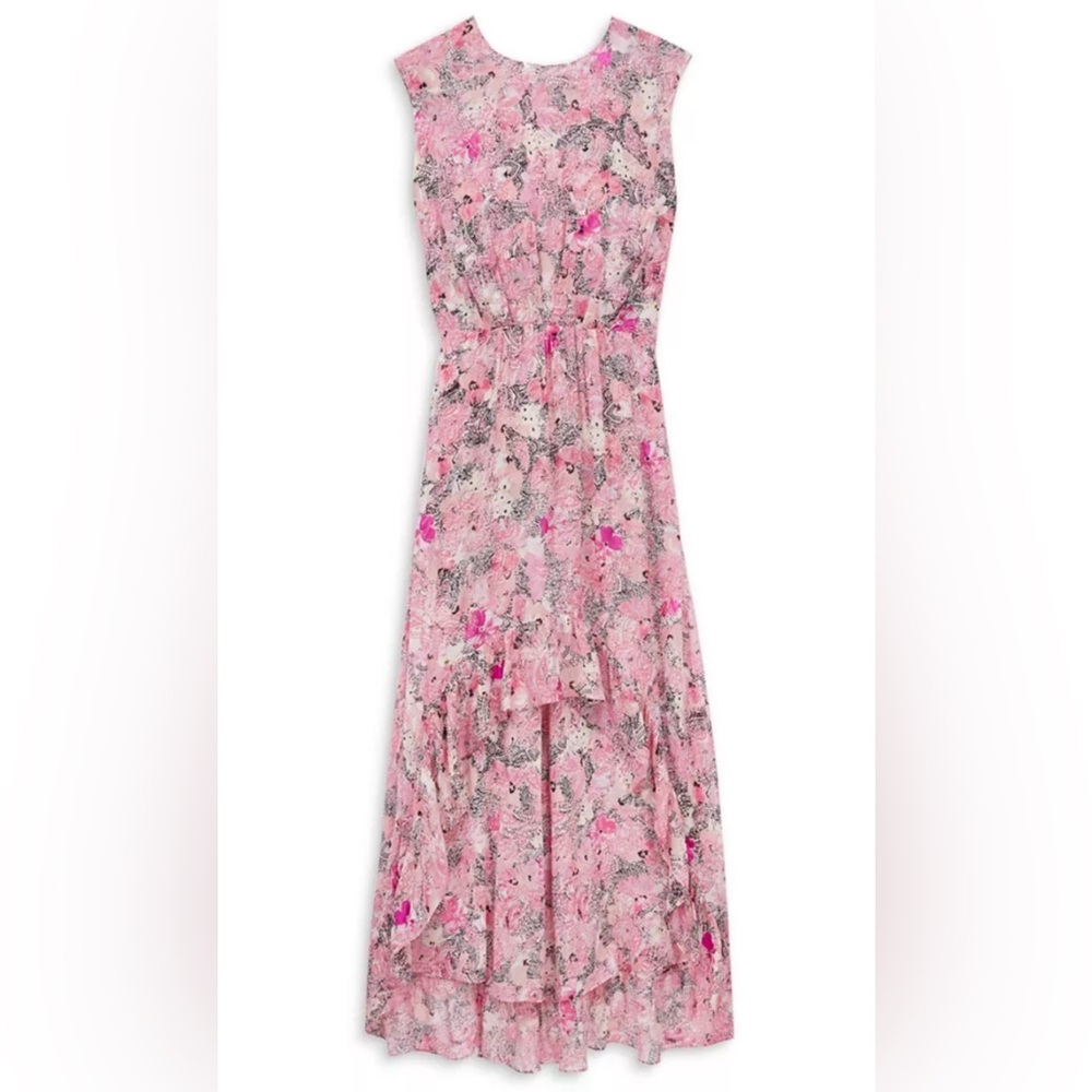 The KOOPLES Paris Floral Pink Sleeveless Maxi Dress NWT 1 (French) Small